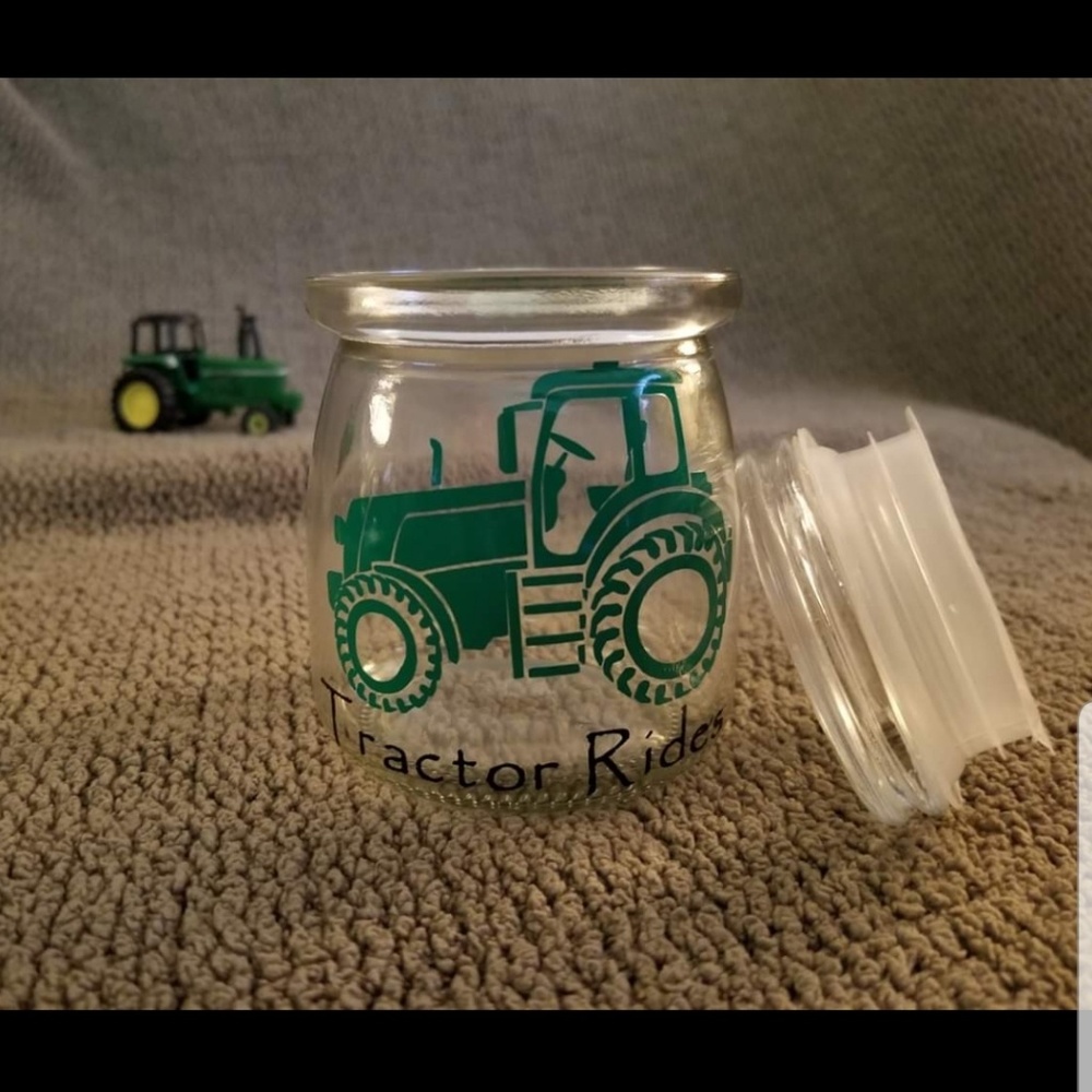 Tractor Rides Jar with lid - Picture 2 of 2
